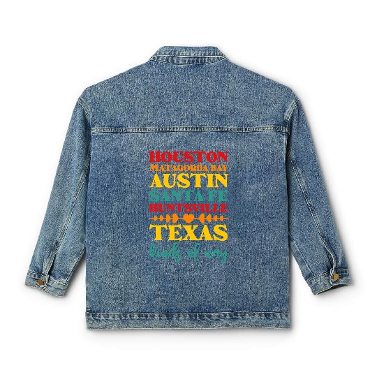 Houston Matagorda Bay Austin Santa Fe Huntsville Classic Women's Denim Jackets