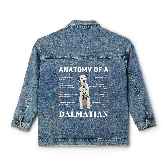 Anatomy of a Dalmatian funny Dog Pet lover T Shi Classic Women's Denim Jackets