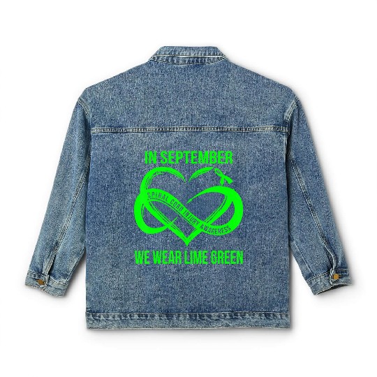 In September We Wear Lime Green Spinal Cord Injury Classic Women's Denim Jackets