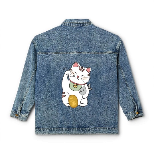 Lucky Cat Classic Women's Denim Jackets