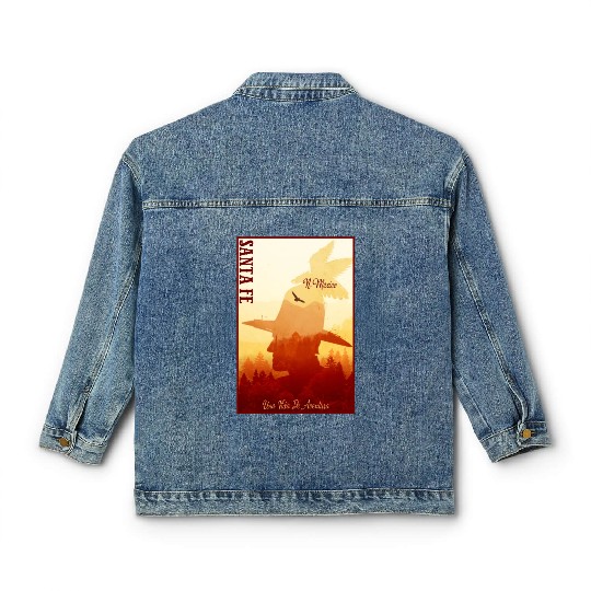 Santa Fe New Mexico wild west town Classic Women's Denim Jackets