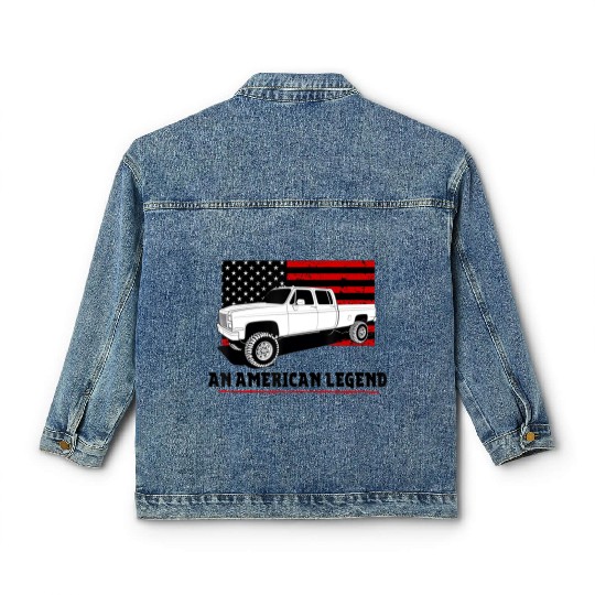 Lifted Square body truck American muscle Classic Women's Denim Jackets 4x4