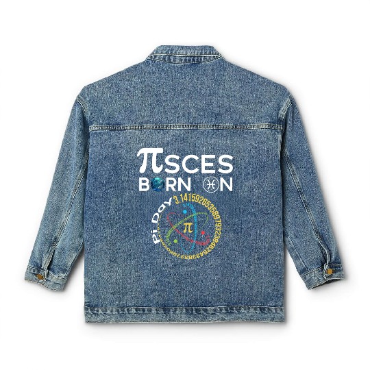 Pi Day Birthday Baby Born on Pi Day Pisces Classic Women's Denim Jackets