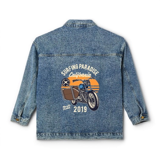Motorcycle Bike Classic Women's Denim Jackets