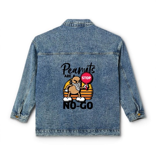 Peanuts Are A No-Go Peanut Allergic Classic Women's Denim Jackets