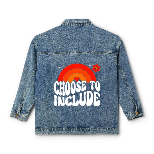 Choose To Include For Autism Teacher Classic Women's Denim Jackets