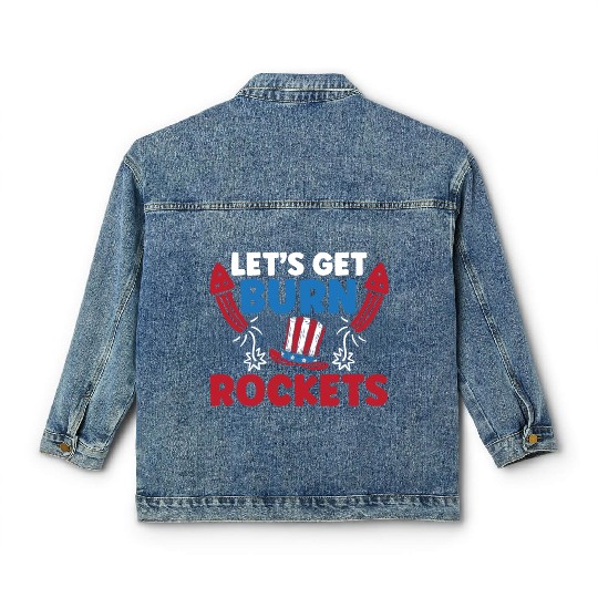 Patriotic America USA Flag 4th Of July American Classic Women's Denim Jackets