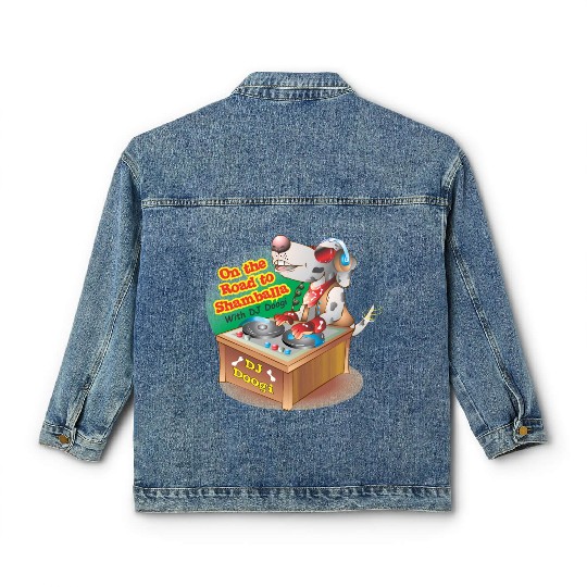 Cheerful Dalmatian DJ on Shamballa Road Classic Women's Denim Jackets