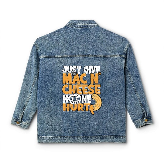 Mac N' Cheese Taster Pasta Food Macaroni Classic Women's Denim Jackets