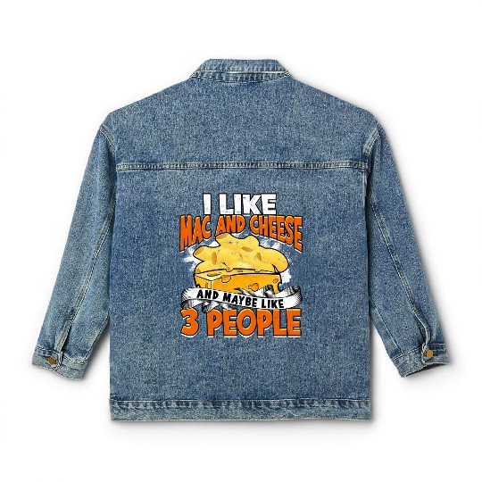 Mac N' Cheese Taster Pasta Food Macaroni Classic Women's Denim Jackets