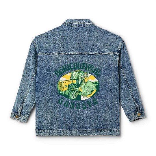 Agriculture Gangsta Gardening Farmer Planting Classic Women's Denim Jackets