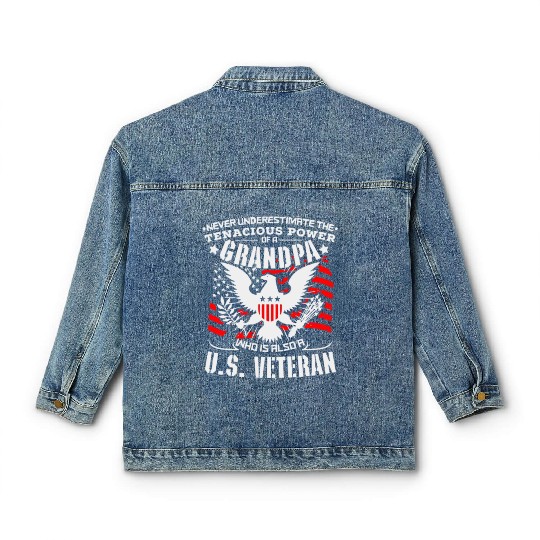 US Army Navy Marine Veteran Classic Women's Denim Jackets