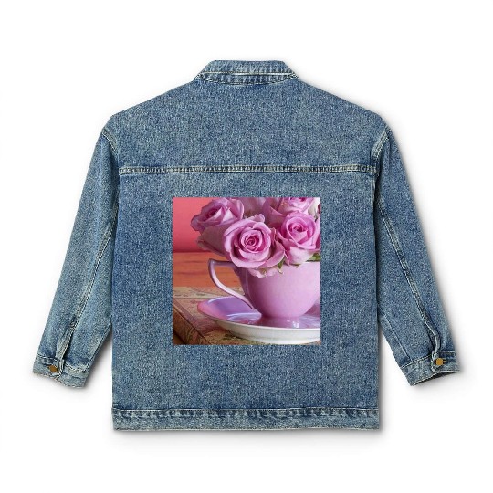 Beautiful Floral print Classic Women's Denim Jackets