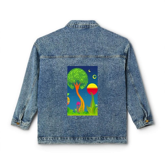 Trippy Visual Dream Creative Different Art Modern Classic Women's Denim Jackets
