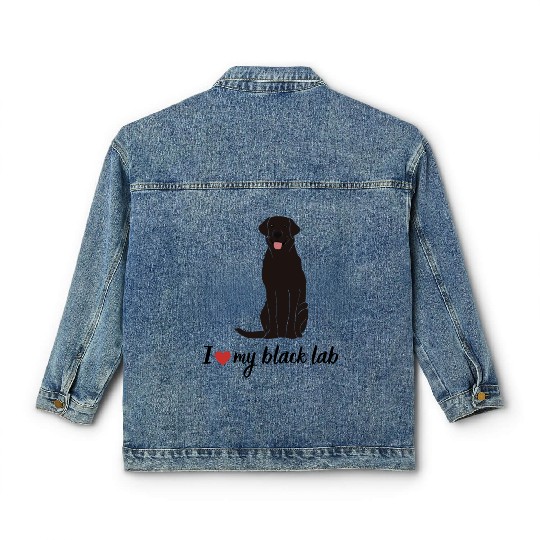 I love my black lab labrador Gift Lover Classic Women's Denim Jackets