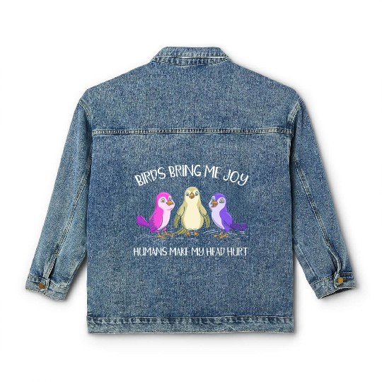Bird Owner Bird Lover Ornithology Birdwatching Classic Women's Denim Jackets