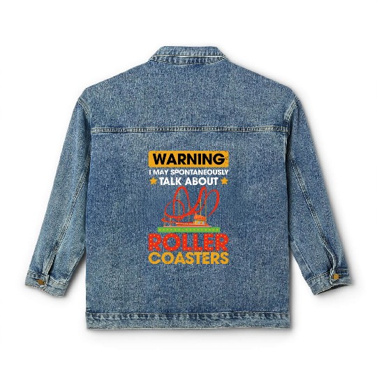Vintage Roller Coaster Roller Coaster Lover Classic Women's Denim Jackets