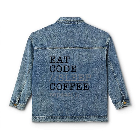 Computer Science Python Programmer Eat Code Sleep Classic Women's Denim Jackets