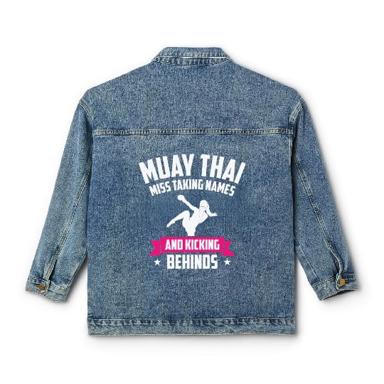 International Women's Day Muay Thai Girl Power Classic Women's Denim Jackets
