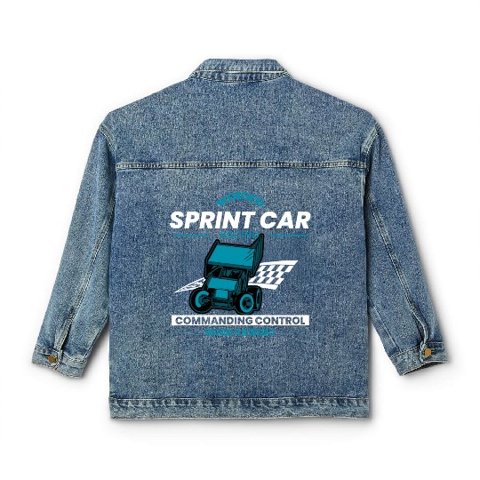 Sprint Car Racing, sprint car, dirt track racers Classic Women's Denim Jackets