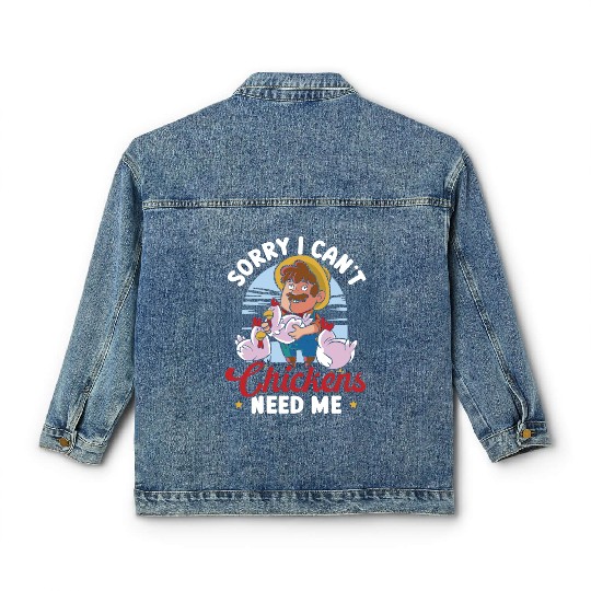 Chicken Farmer Chicken Whisperer Farm Animal Classic Women's Denim Jackets