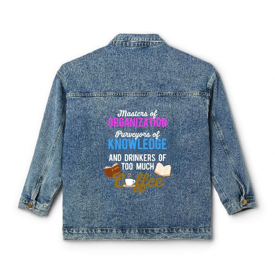 Librarian Bookworm Book Nerd Reading Library Classic Women's Denim Jackets