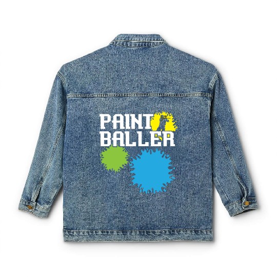 Paintball Paint Gun Paintball Player Paintballer Classic Women's Denim Jackets