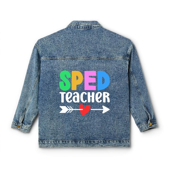 Sped Teacher Special Education Cute Awareness Classic Women's Denim Jackets