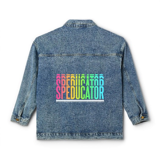 Speducator Sped Special Education Cute Teacher Classic Women's Denim Jackets