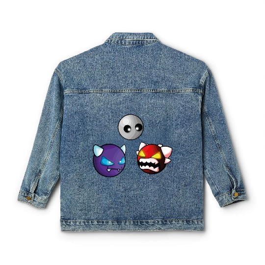 geometry dash insane game Classic Women's Denim Jackets