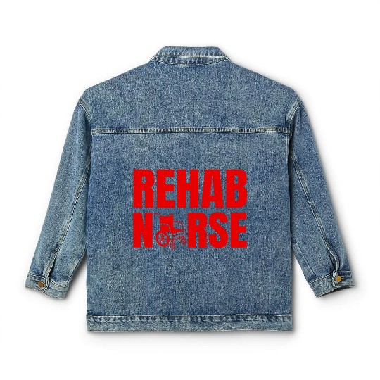 Rehab Nurse Physical Therapy Team Classic Women's Denim Jackets