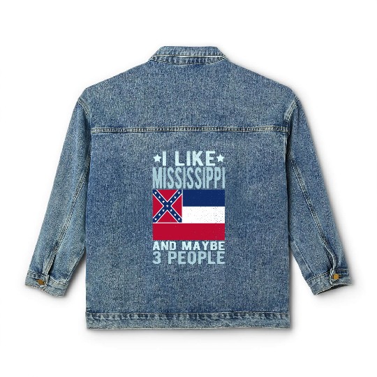 Mississippi Flag US State Classic Women's Denim Jackets