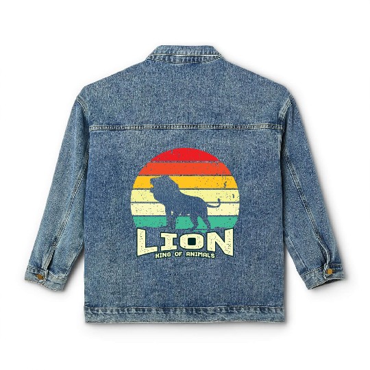 Lion King Of Animals Classic Women's Denim Jackets