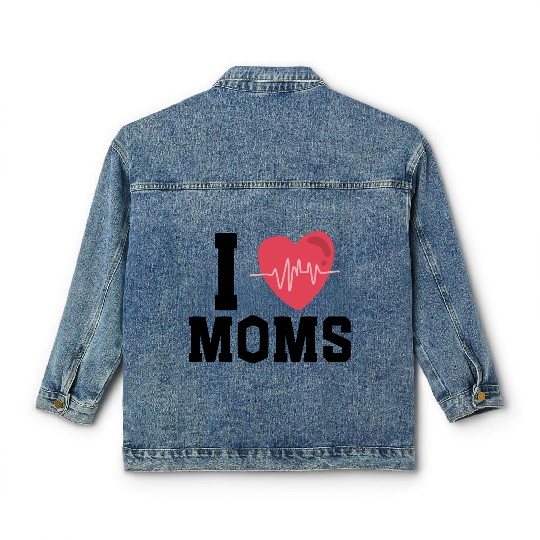 I Love Muscle Mommies Classic Women's Denim Jackets
