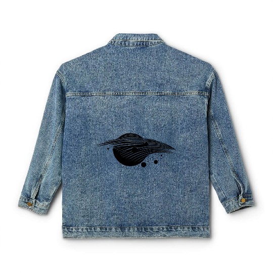 Black Hole Gravity And Event Horizon Classic Women's Denim Jackets