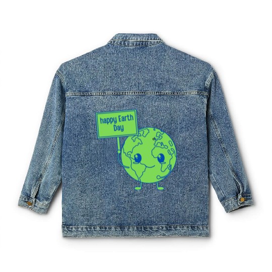 Happy Earth Day Classic Women's Denim Jackets