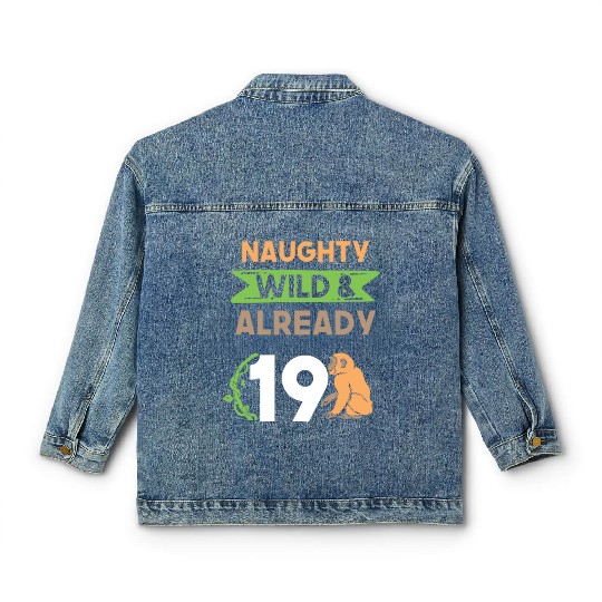 Gift 19 years birthday girl boy Ape Monkey Classic Women's Denim Jackets