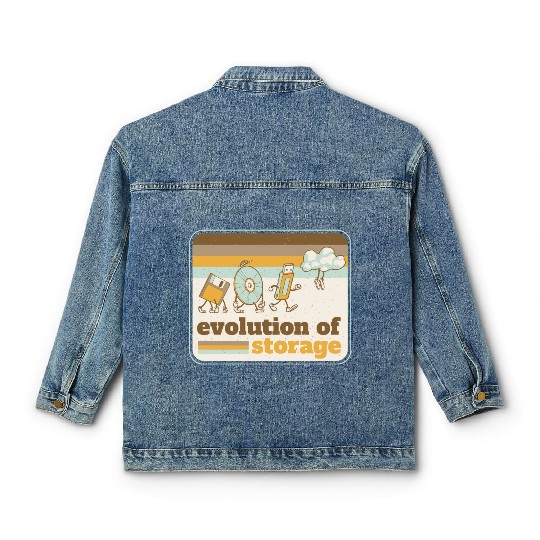 Computer storage evolution Classic Women's Denim Jackets