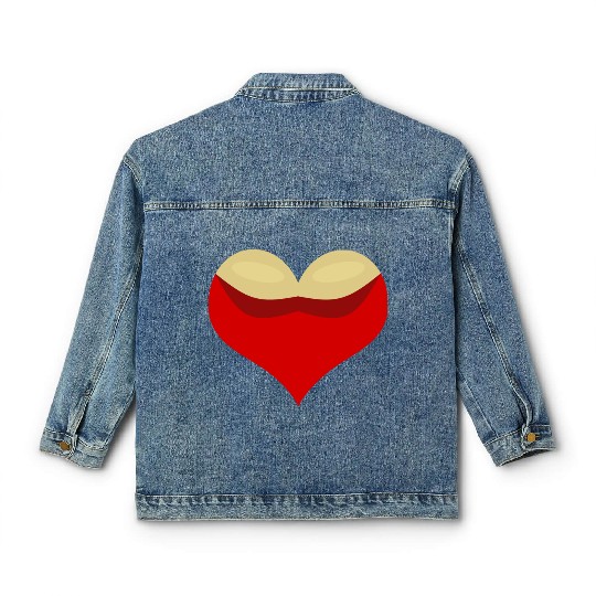 Boobies love heart Classic Women's Denim Jackets