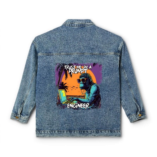 Trust me im a prompt Engineer Ape Classic Women's Denim Jackets