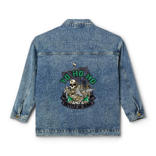 Yo ho ho and a bottle of rum! - Pirate Classic Women's Denim Jackets