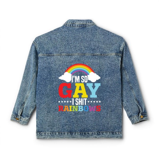 Gay Rights Rainbow Pride Month LGBTQ Gay Pride Classic Women's Denim Jackets
