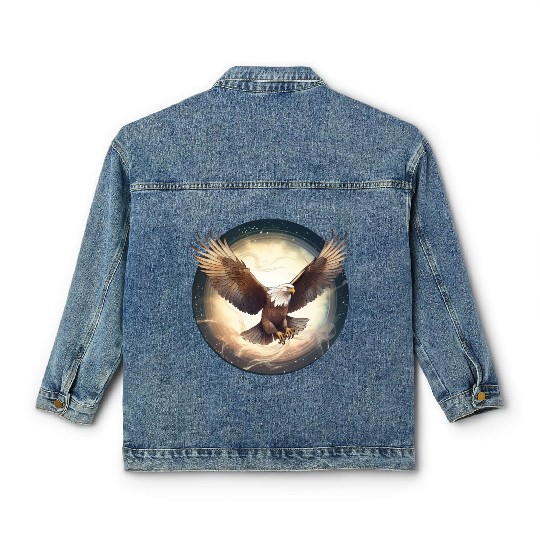 Flying Bald Eagle Classic Women's Denim Jackets