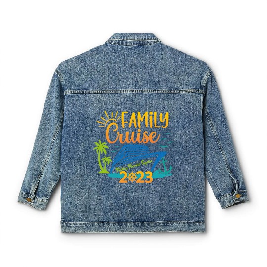 Family Cruise 2023 Making Memories Together Classic Women's Denim Jackets