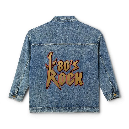 80s Rock Music Genre Eighties Vibe Retro Musician Classic Women's Denim Jackets