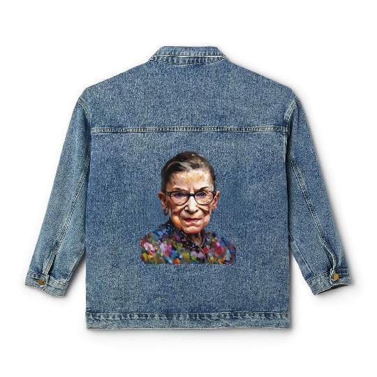 Ruth Bader Ginsburg portrait in a Monet style Classic Women's Denim Jackets