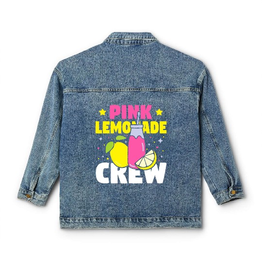 Funny Pink Lemonade Crew Lemon Juice Bossfruit lov Classic Women's Denim Jackets