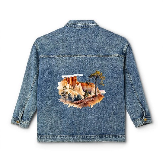 Bryce Canyon Watercolor Wonderland Classic Women's Denim Jackets