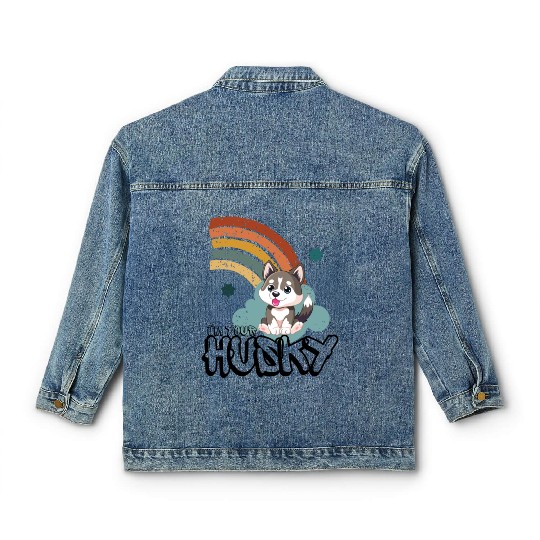 I M YOUR HUSKY Classic Women's Denim Jackets