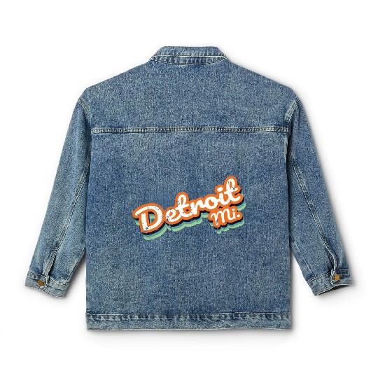 Retro Vintage Detroit Mi Classic Women's Denim Jackets